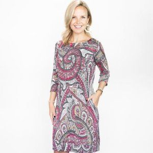 Bowery Print | Elbow Sleeve Shift Dress